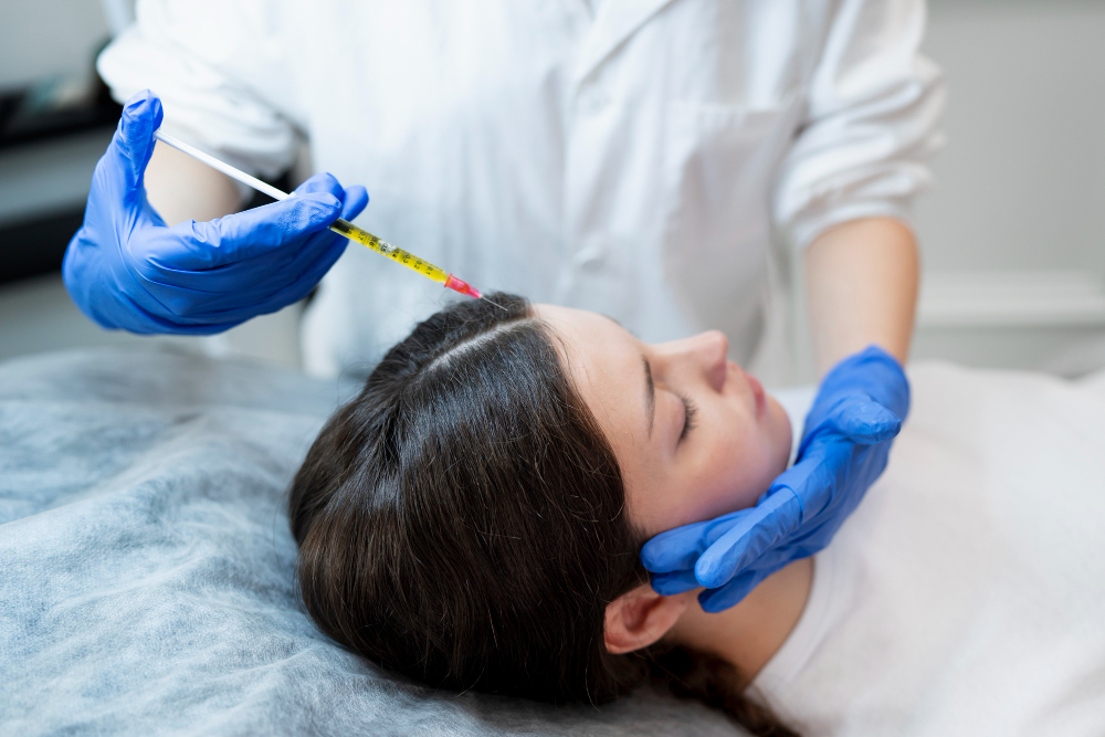 side-view-woman-getting-prp-injection